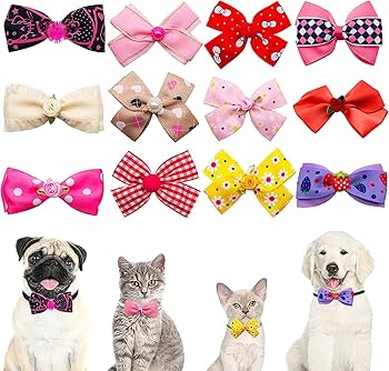 Amazon | JpGdn ペット用蝶結び 蝶ネクタイ 犬 猫 トリミング